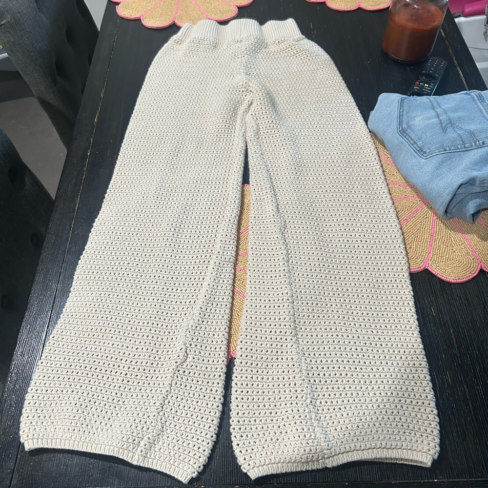 Sincerely Jules Cream Crochet Swim Coverup Pants